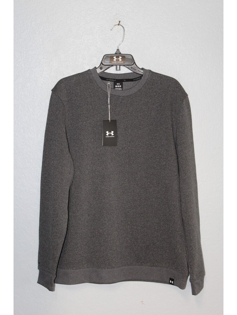 NEW Under Armour Men Charcoal Drive Storm Golf Sweater Fleece Sweatshirt NWT